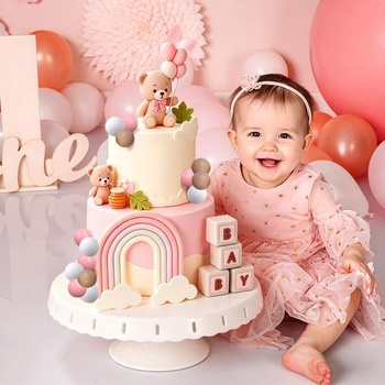 Dekorácia na torty s medvedíkmi, 20 kusov dekorácií na torty s medvedíkmi, dekorácia na torty s loptičkou,
