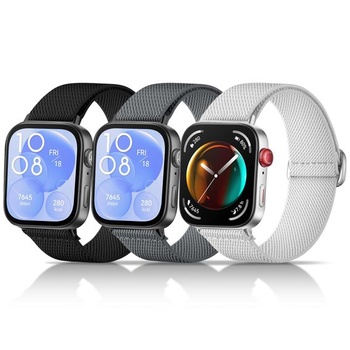 Chinbersky 3dielne balenie elastických nylonových náramkov kompatibilných s Huawei Watch Fit 3/Fit 4/4