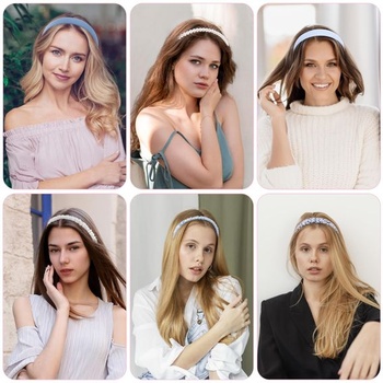 Sada čeleniek COMNICO pre ženy, 7dielna protišmyková sada čeleniek pre dievčatá, rôzne módne čelenky,