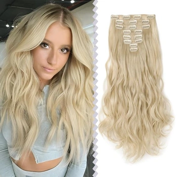 Elailite Clip-In predlžovanie vlasov, 140g vlasové…