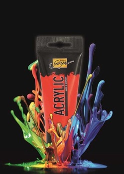 KREUL 84119 - Solo Goya Acrylic, tuba 100 ml v tmavě zelené, krémová, univerzální akrylová barva