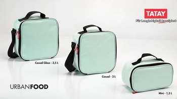 Chladicí taška TATAY Urban Food Casual, trojitá izolace, polotuhá skořepina, 9. Mátově zelená, 3,5 l