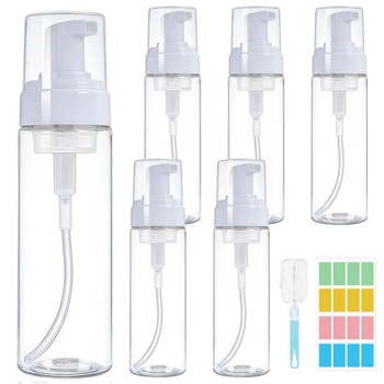 Balenie 6 cestovných penových dávkovačov s objemom 200 ml s…