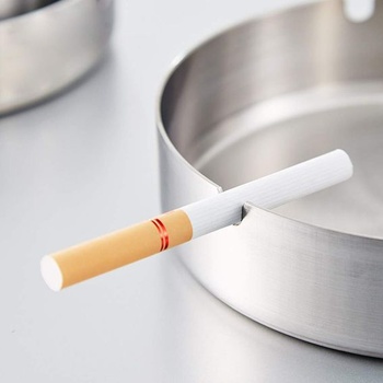 4 kusy 10cm nerezových popelníků, moderní stolní popelníky pro vnitřní i venkovní použití