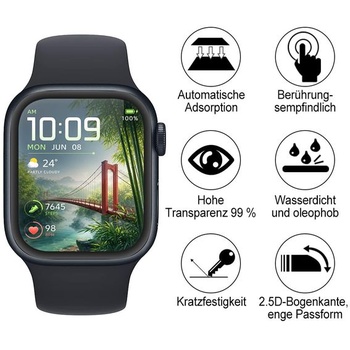 Ochranné tvrdené sklo pre Apple Watch Series 6/5/4/SE/SE2/SE3 40 mm, balenie 2 ks [odolné proti