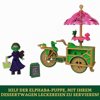 Hračka dezertného vozíka Wicked Emerald City od Mattelu Universal Pictures s vozíkom a malou