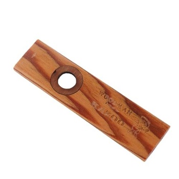 Drevený kazoo, ústny nástroj s unikátnym zvukom pre ukulele a gitaru, vrátane 2 náhradných membrán