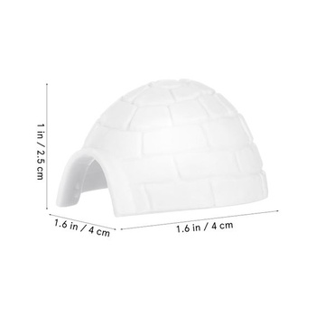 Ifundom 6dielna miniatúrny model iglu, polárna dekorácia, detská vzdelávacia hračka, akvárium, úkryt,