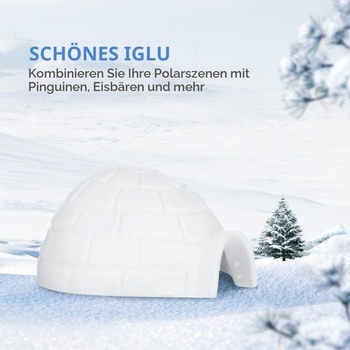 Ifundom 6dielna miniatúrny model iglu, polárna dekorácia, detská vzdelávacia hračka, akvárium, úkryt,