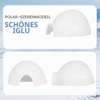Ifundom 6dielna miniatúrny model iglu, polárna dekorácia, detská vzdelávacia hračka, akvárium, úkryt,