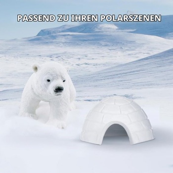 Ifundom 6dielna miniatúrny model iglu, polárna dekorácia, detská vzdelávacia hračka, akvárium, úkryt,