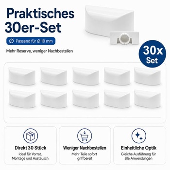 AXELARA 30dielne krytky odvodňovacích otvorov okien, biele RAL9016, pre otvory 10 mm