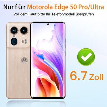 Ochranné tvrdené sklo VideoSecu pre Motorola Edge 50 Pro, balenie 2 kusov, čítačka odtlačkov prstov,