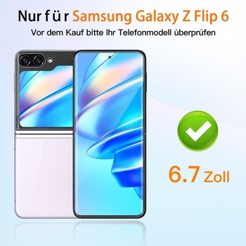 Ochranné tvrdené sklo VideoSecu pre Samsung Galaxy Z Flip 6, balenie 2 kusov, HD číre, ultratenké,