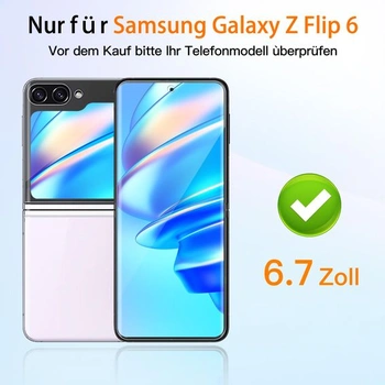 Ochranné tvrzené sklo VideoSecu pro Samsung Galaxy Z Flip 6, balení 2 kusů, HD čiré, ultratenké,