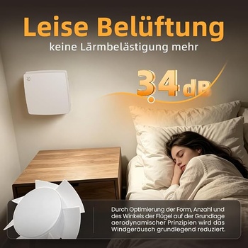 Tichý kúpeľňový ventilátor SBAZOO