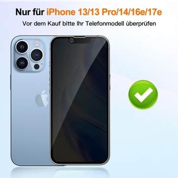 Ochranné tvrdené sklo VideoSecu pre iPhone 17e, balenie 2 kusov, čítačka odtlačkov prstov, nerozbitné pre