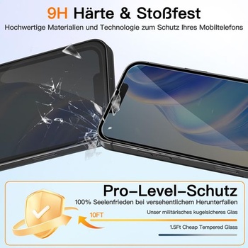 Ochranné tvrdené sklo VideoSecu pre iPhone 17e, balenie 2 kusov, čítačka odtlačkov prstov, nerozbitné pre