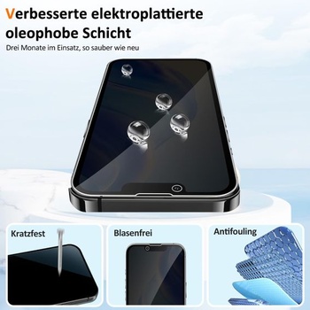 Ochranné tvrdené sklo VideoSecu pre iPhone 17e, balenie 2 kusov, čítačka odtlačkov prstov, nerozbitné pre