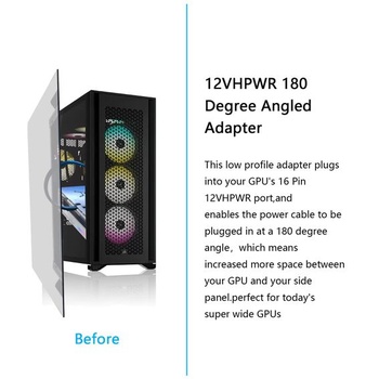Napájecí kabel CERRXIAN 2,3 stopy ATX3.0 12VHPWR, PCI-e 5.0 12VHPWR ATX3.0 600W 16pinový konektor