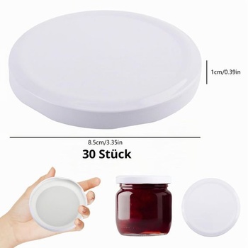 30 šroubovacích víček, 82 mm, na sklenice, odšroubovací víčka