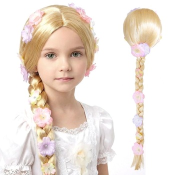 Parochne Locika, blond detské parochne, princeznovské parochne na cosplay, detské parochne pre dievčatá,