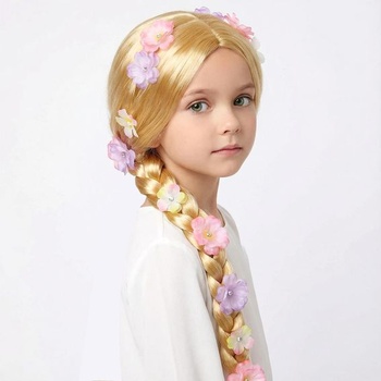 Parochne Locika, blond detské parochne, princeznovské parochne na cosplay, detské parochne pre dievčatá,