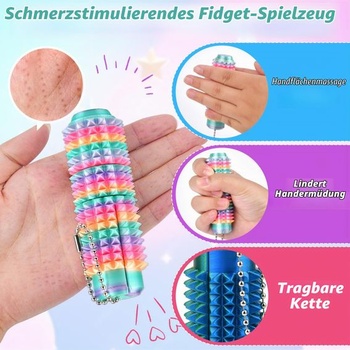 2 kusy Little Ouchies Pain Fidget, hračky proti bolesti pre dospelých, kľúčenka Spiky Grippie s