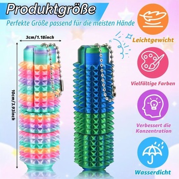 2 kusy Little Ouchies Pain Fidget, hračky proti bolesti pre dospelých, kľúčenka Spiky Grippie s