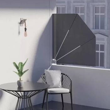 Balkónový vejár/markíza, antracit, 140 × 140 cm - A