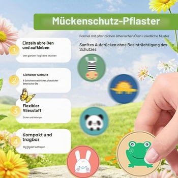 Samolepky proti komárom, 144 ks náplastí proti komárom, náplasti proti komárom, nálepky proti