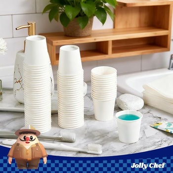 JOLLY CHEF jednorazové papierové tégliky 60ml/2oz biele, 300 kusov, balenie 60 ml