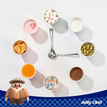 JOLLY CHEF jednorazové papierové tégliky 60ml/2oz biele, 300 kusov, balenie 60 ml
