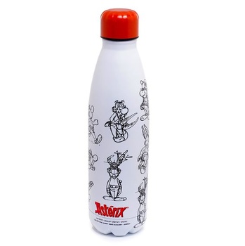 Puckator Asterix opakovane použiteľná izolovaná fľaša na vodu z nerezovej ocele 500 ml