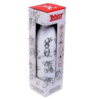 Puckator Asterix opakovane použiteľná izolovaná fľaša na vodu z nerezovej ocele 500 ml