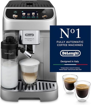 De’Longhi Magnifica Plus - Perfetto plně automatický kávovar s napěňovačem mléka LatteCrema, 18