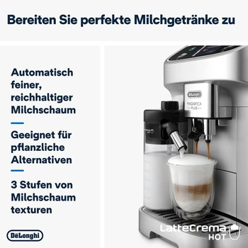 De’Longhi Magnifica Plus - Perfetto plne automatický kávovar s napeňovačom mlieka LatteCrema, 18