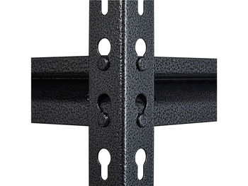Kovový regál 592026 black 153x75x30 cm, černý - A