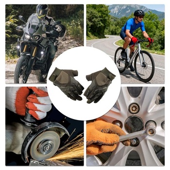 Motocyklové rukavice s dotykovým displejom, trojprsté, 1 pár, polyesterové