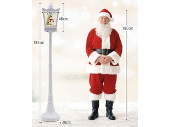 Retro vianočná lampa CM25289DE-WH, 185 cm, biela - A