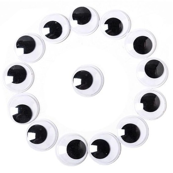 100 kusov samolepiacich očí Googly, veľké 30mm samolepiace plastové oči pre remeslá, oči pre bábiky,