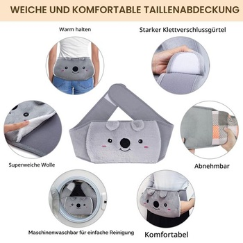 Opasok na termofor 1l 130cm extra dlhý 3v1 Koala opasok na termofor Extrémne nadýchaný, vyrobený