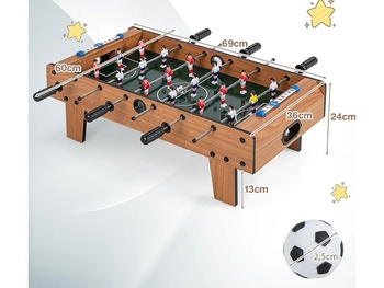 Mini stolný futbal UY10044BN, 69 x 60 x 24 cm, hnedý - B