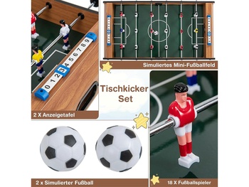Mini stolný futbal UY10044BN, 69 x 60 x 24 cm, hnedý - B