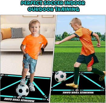 Tréningová futbalová podložka pre deti s ponožkami, 60x90cm, futbalová podložka, tréningová