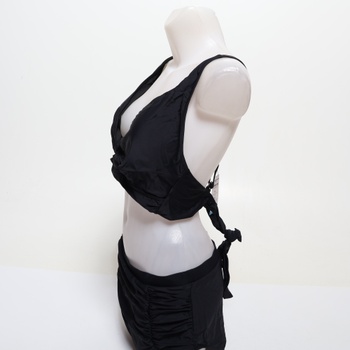 Dámske bikiny Voqeen s vysokým pásom, push-up vzorom, výstrihom do V, kríženými volánikmi a