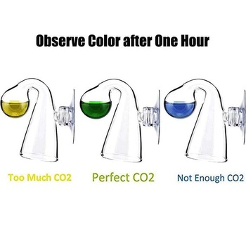 Permanentný test CO2, kontrolka kvapiek v akváriu, monitor CO2 v akváriu, merač objemu skla akvária,