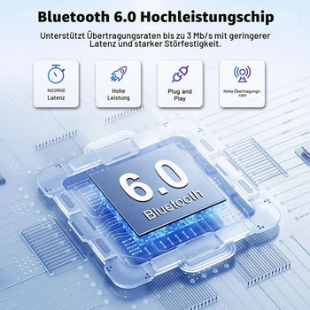 Bluetooth 6.0 USB adaptér pre PC, vysokorýchlostný Bluetooth flash disk s duálnym režimom BLE,