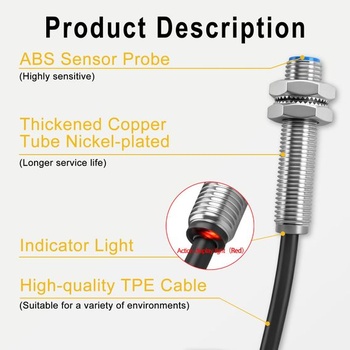 Snímač priblíženia Heschen M8, 5 V DC, 200 mA, NPN NO, 1 mm NPN NO (DC 5 V)