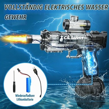 2026 Elektrická vodná pištoľ pre dospelých a deti, automatická vodná pištoľ s LED svetlami, vonkajšia